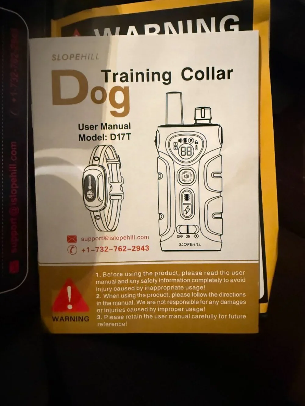 SLOPEHILL Dog Shock Collar,4200Ft Dog Training Collar w/Remote,Purple (007)